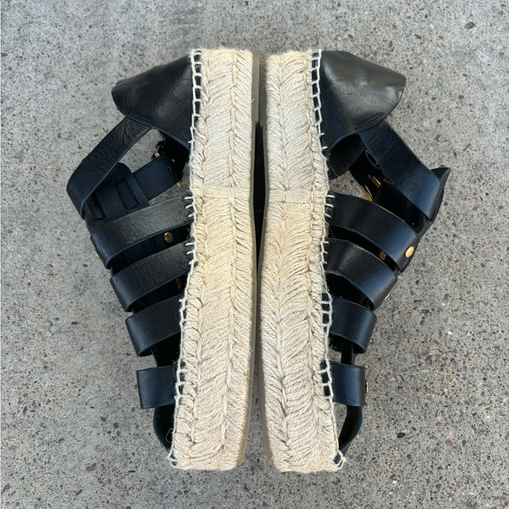 Tory Burch Fisherman Platform Espadrille Sandals - Picture 7 of 14